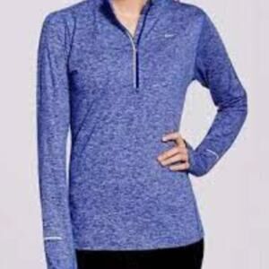 NIKE Element 1/2 Pullover Athletic Workout Long Sleeve Shirt Thumbholes XS